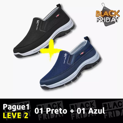 Esquenta Black Friday🔥 Compre 1 Leve 2 Tênis Mocassim Ortopédico ConfortPlus 2025